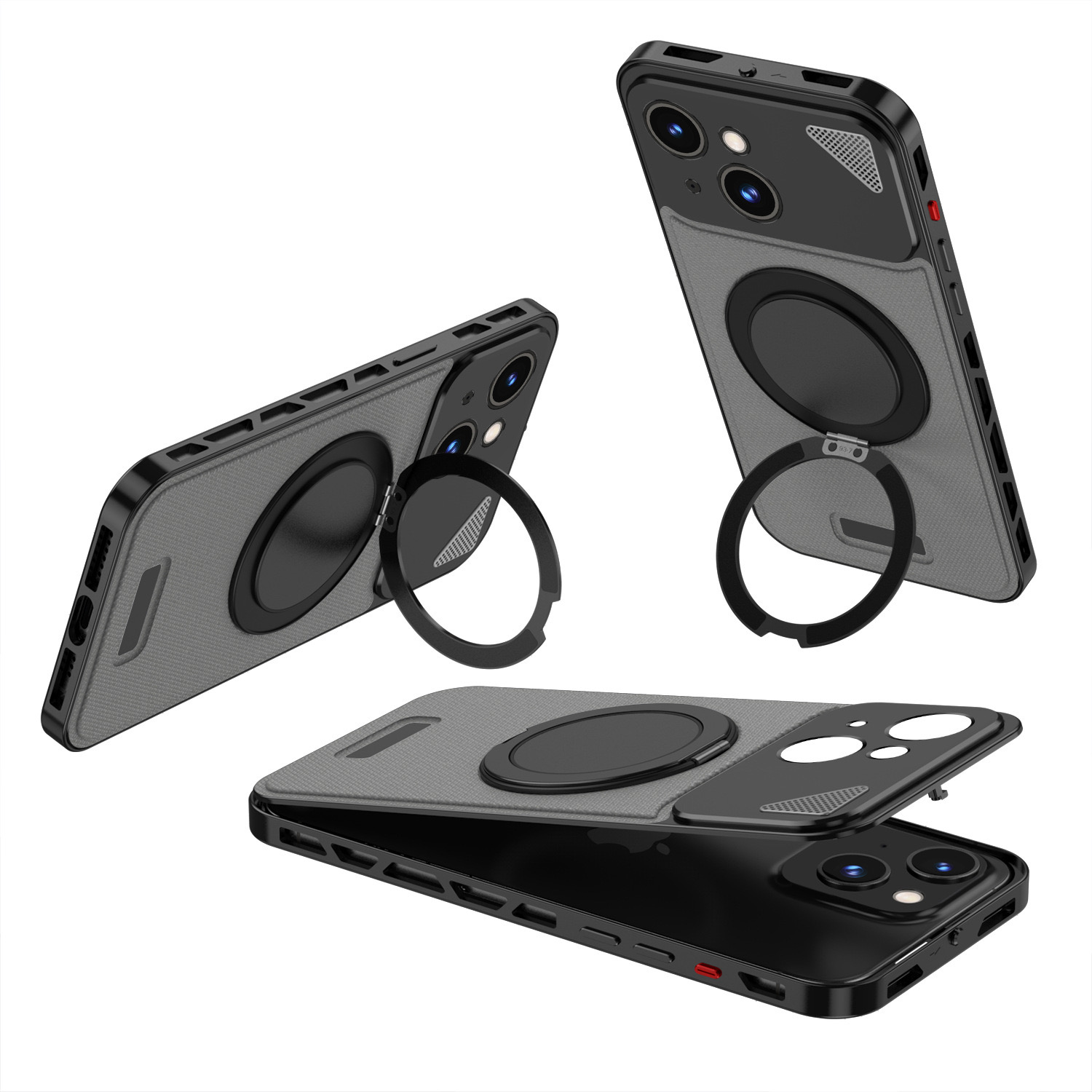 Metal Leather Buckle Magnetic Phone Case