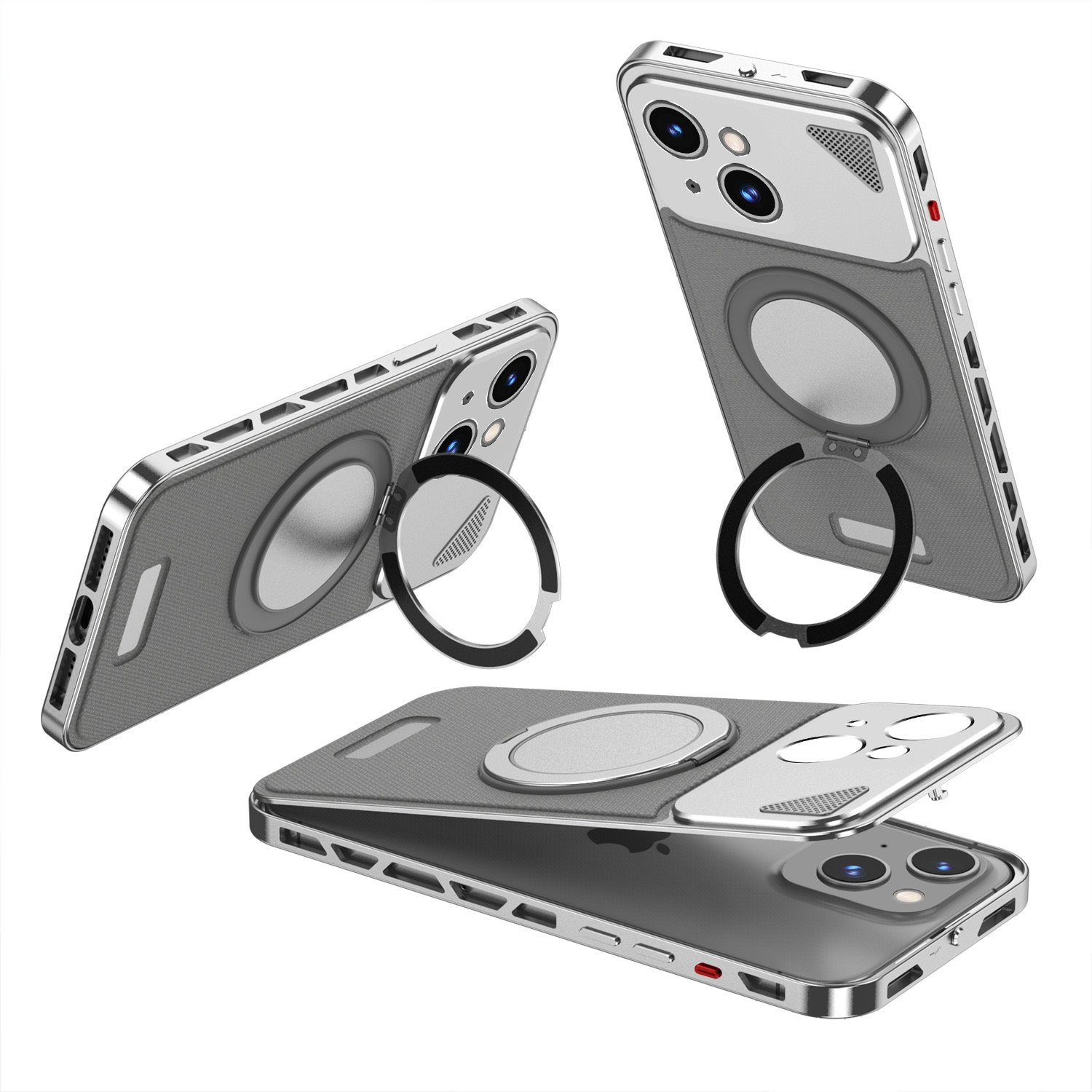 Metal Leather Buckle Magnetic Phone Case