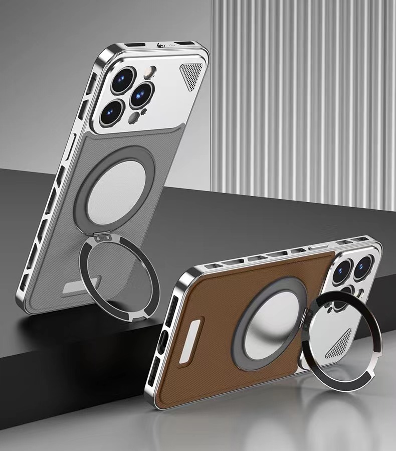 Metal Leather Buckle Magnetic Phone Case