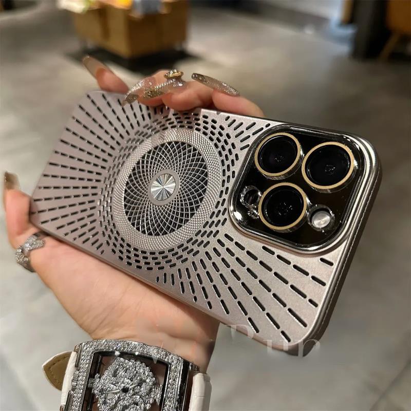 Ice-Feel Hollow Cooling Magnetic Phone Case