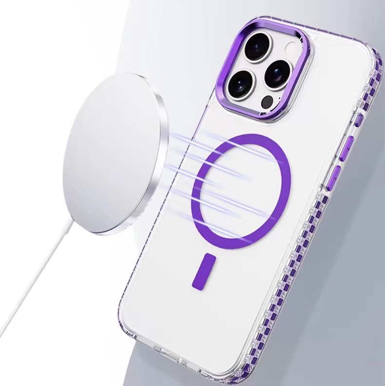 Magnetic Colorful Spot Lens Bracket Phone Case