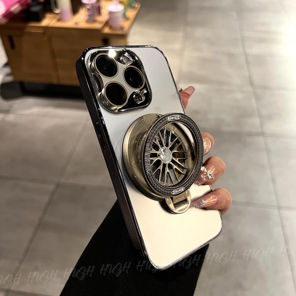 Frosted Rotating Gyroscope Magnetic Phone Case