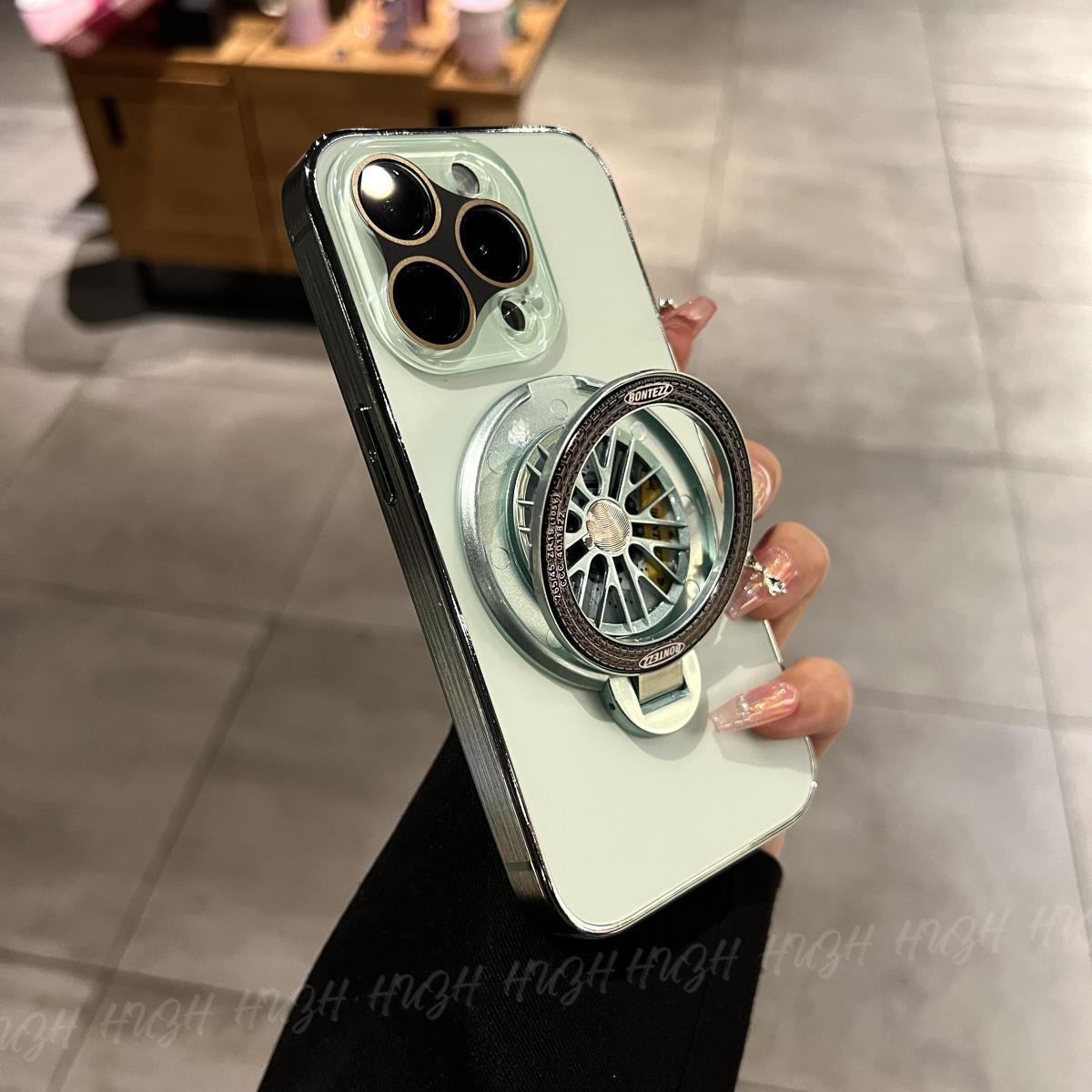 Frosted Rotating Gyroscope Magnetic Phone Case