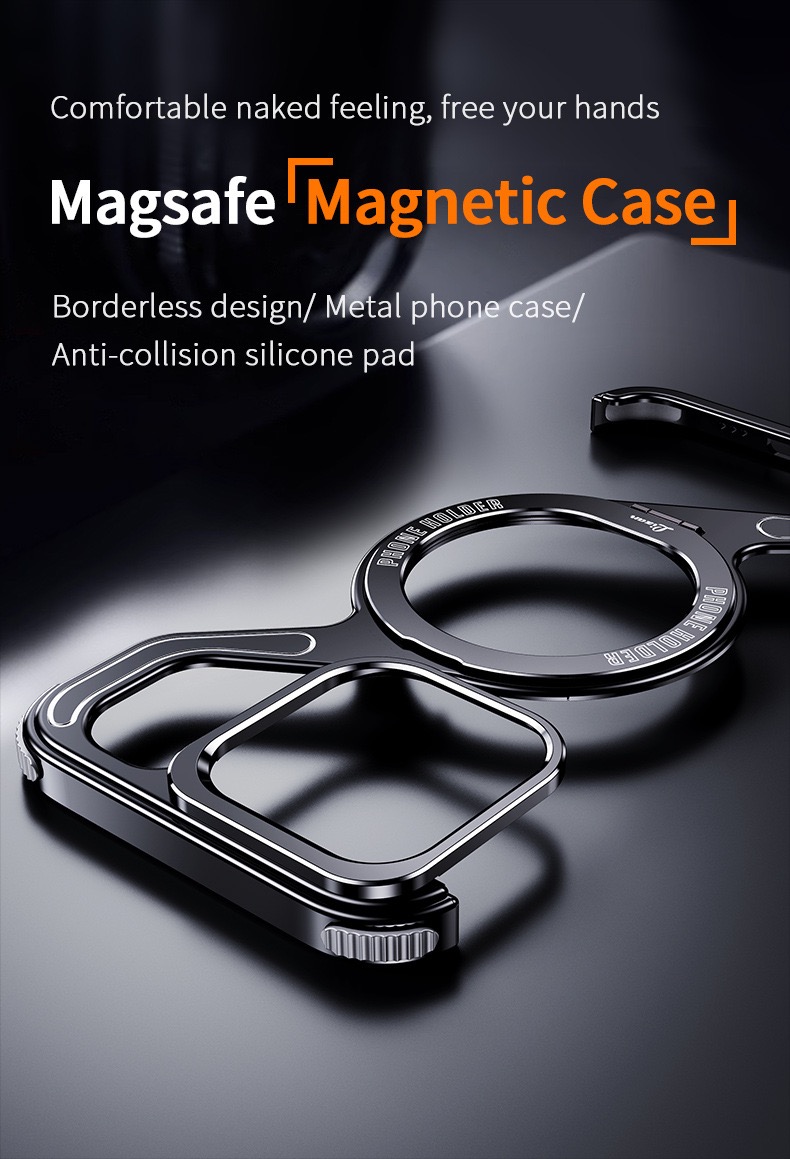 New Z-shaped Metal Magnetic Phone Case