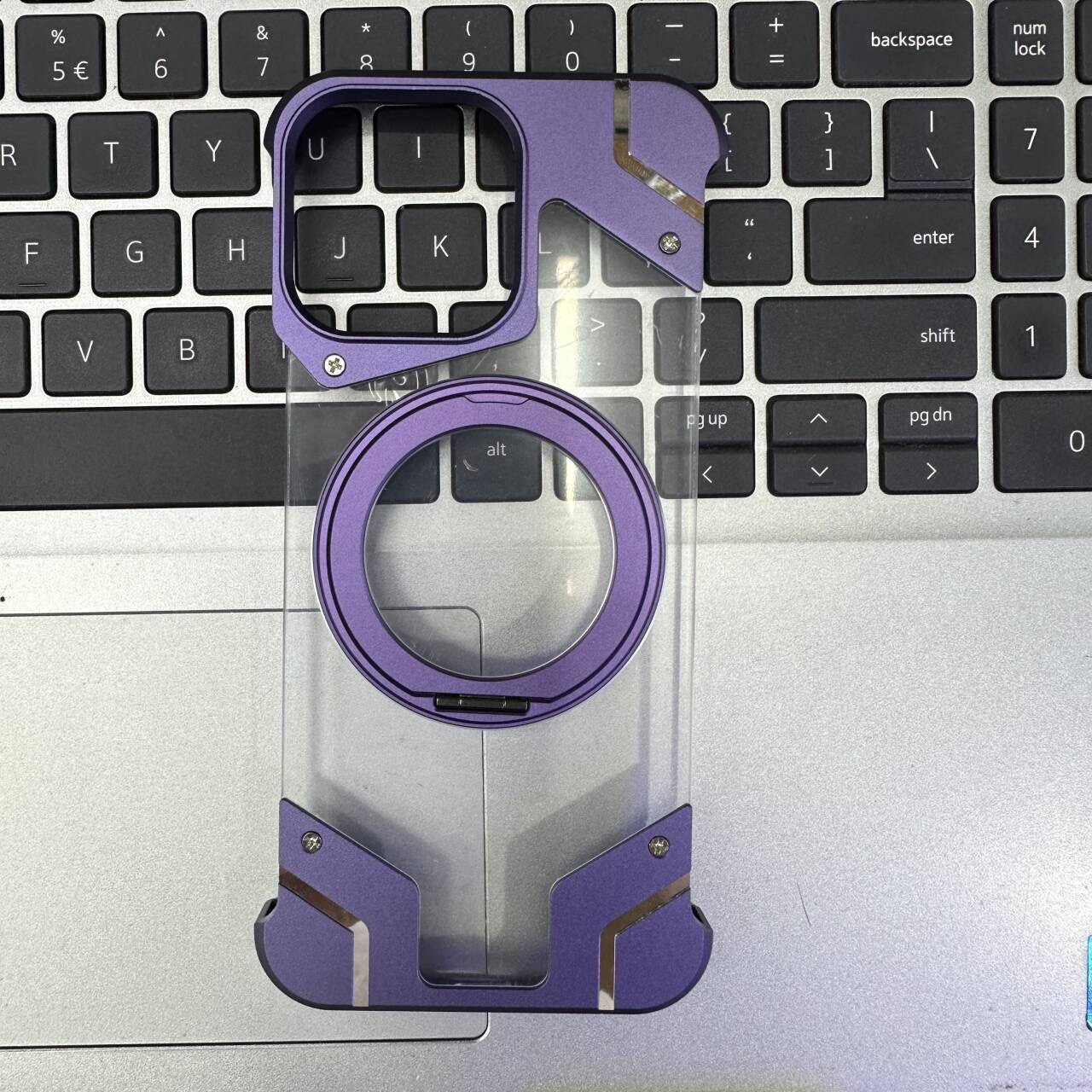 Metal Mecha Frameless Magnetic Bracket Phone Case