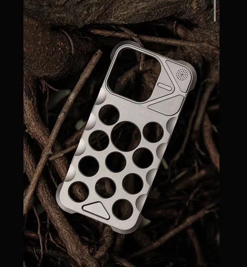 Metal Fragrance Hollow Dot Heat Dissipation Phone Case