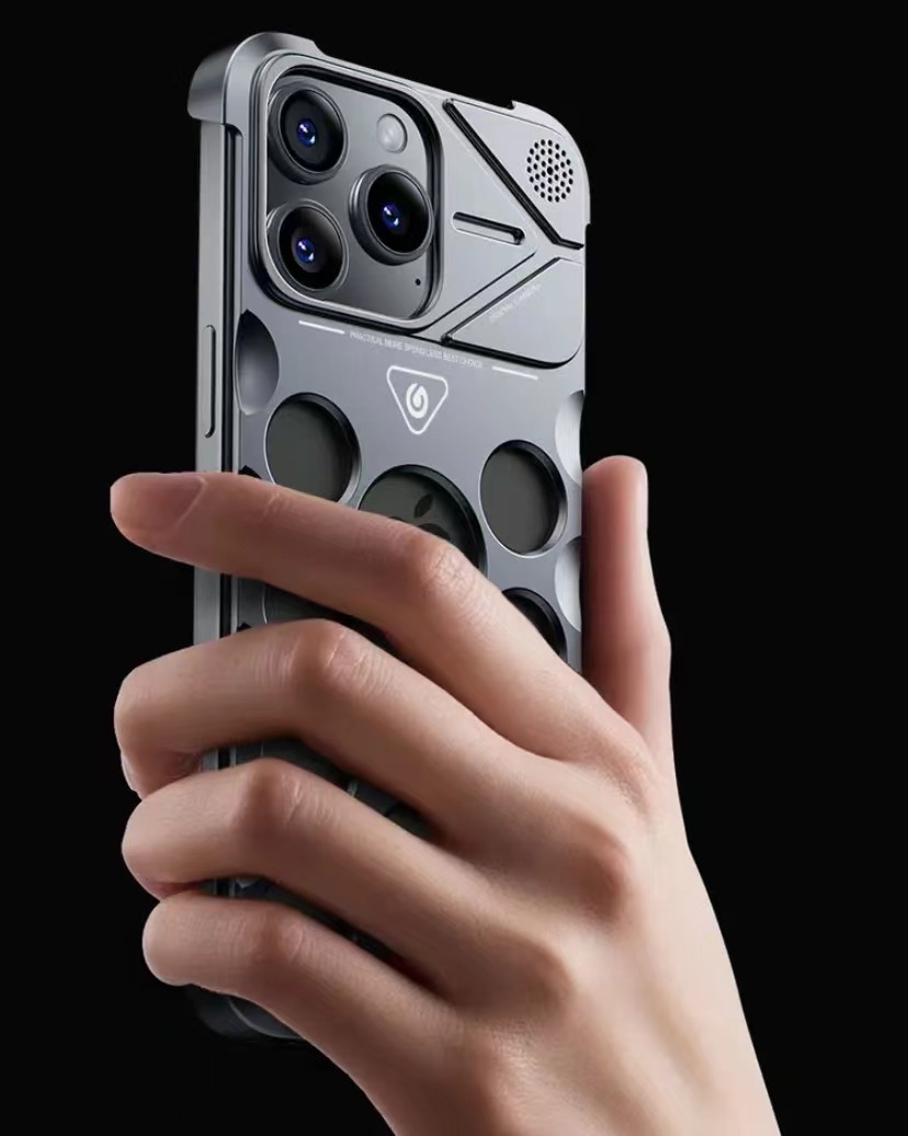 Metal Fragrance Hollow Dot Heat Dissipation Phone Case