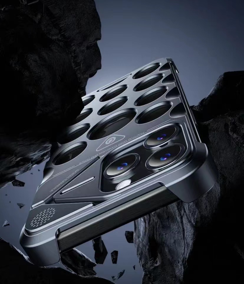 Metal Fragrance Hollow Dot Heat Dissipation Phone Case