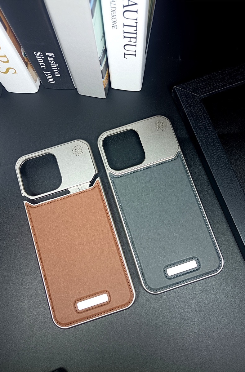 New leather metal aromatherapy phone case