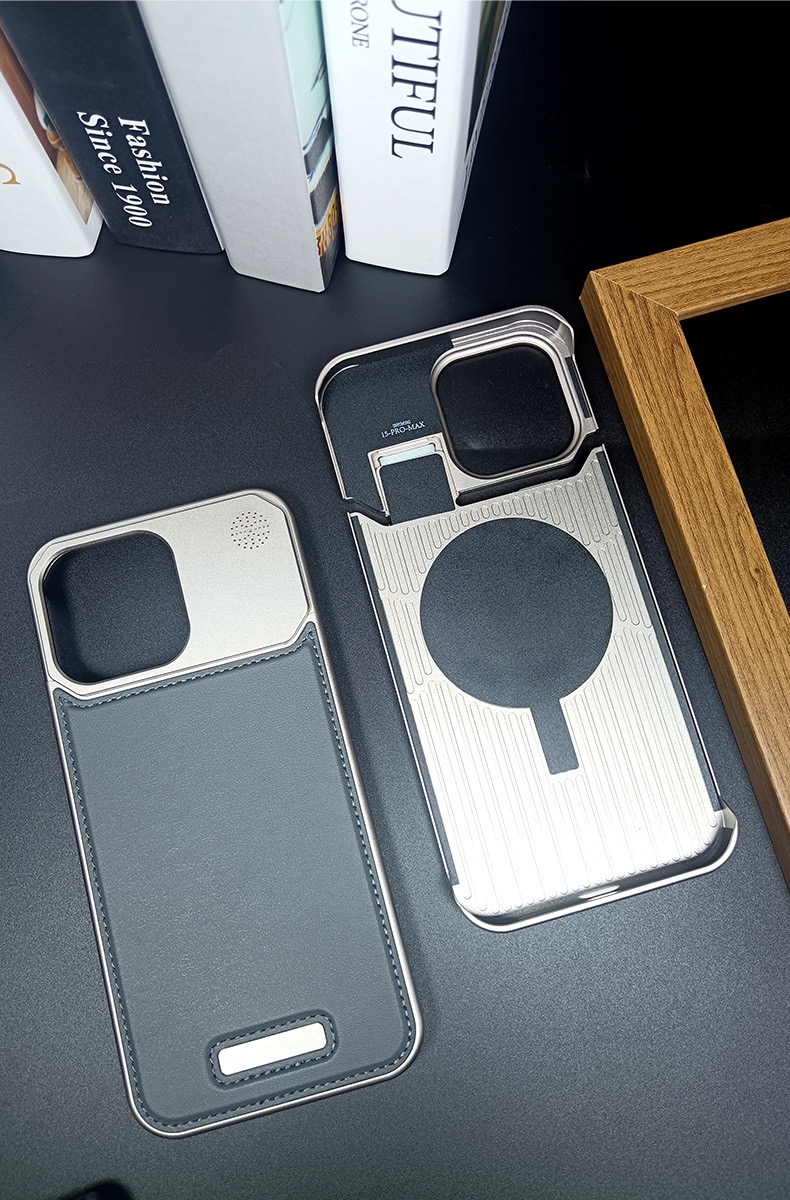 New leather metal aromatherapy phone case