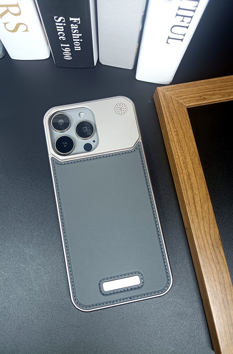 New leather metal aromatherapy phone case