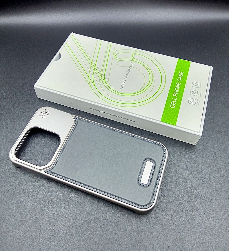 New leather metal aromatherapy phone case