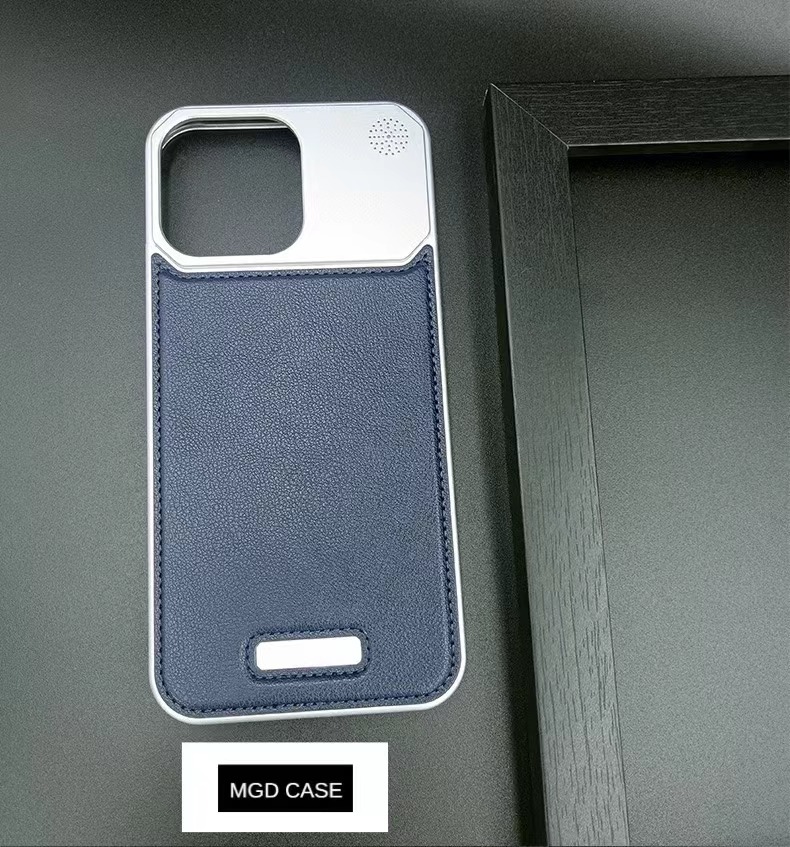 New leather metal aromatherapy phone case