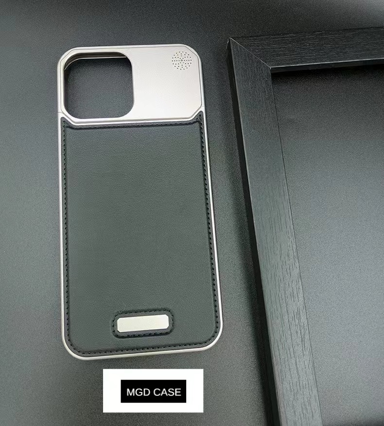 New leather metal aromatherapy phone case