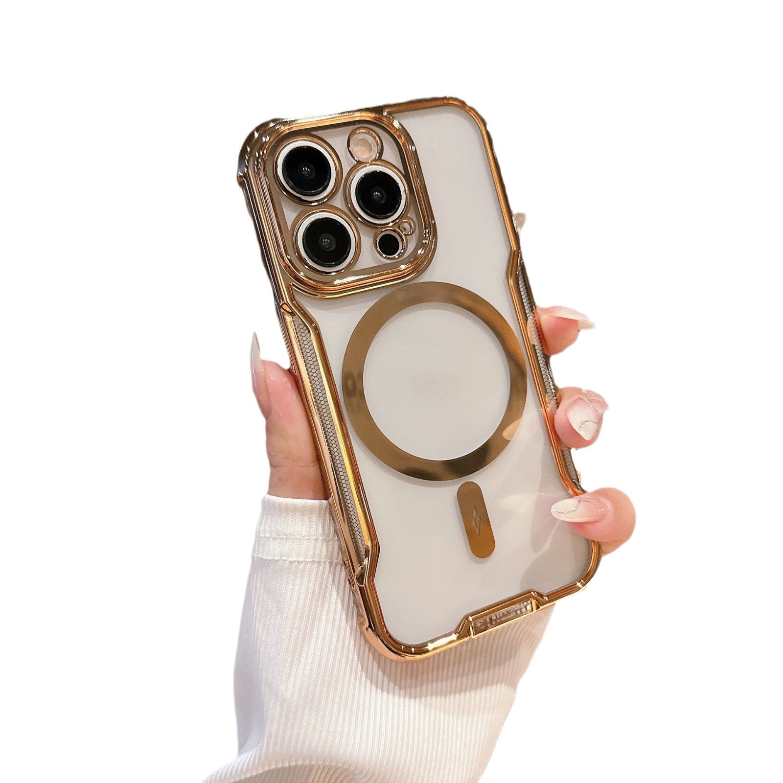 Electroplated Slim Waist Anti-fall Magnetic Phone Case