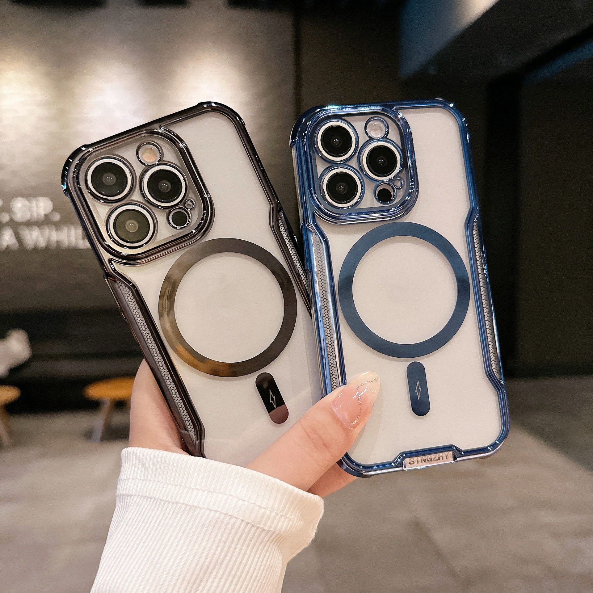 Electroplated Slim Waist Anti-fall Magnetic Phone Case