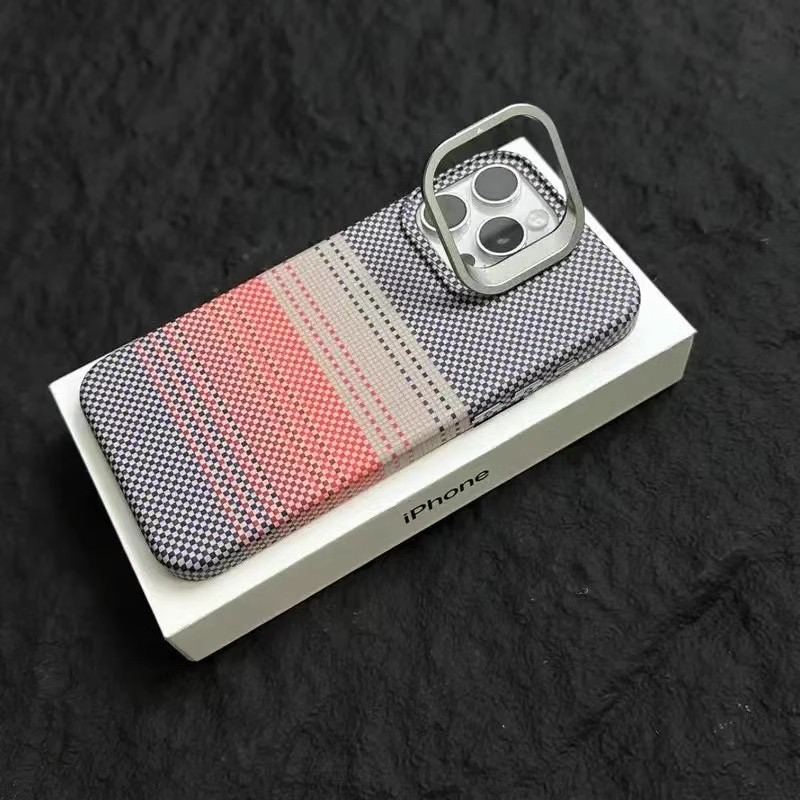 Carbon Fiber Textured Magnetic Anti-fall Phone Case