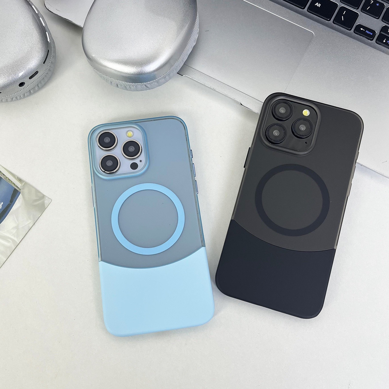 Frosted 2-in-1 Spliced Magnetic Phone Case