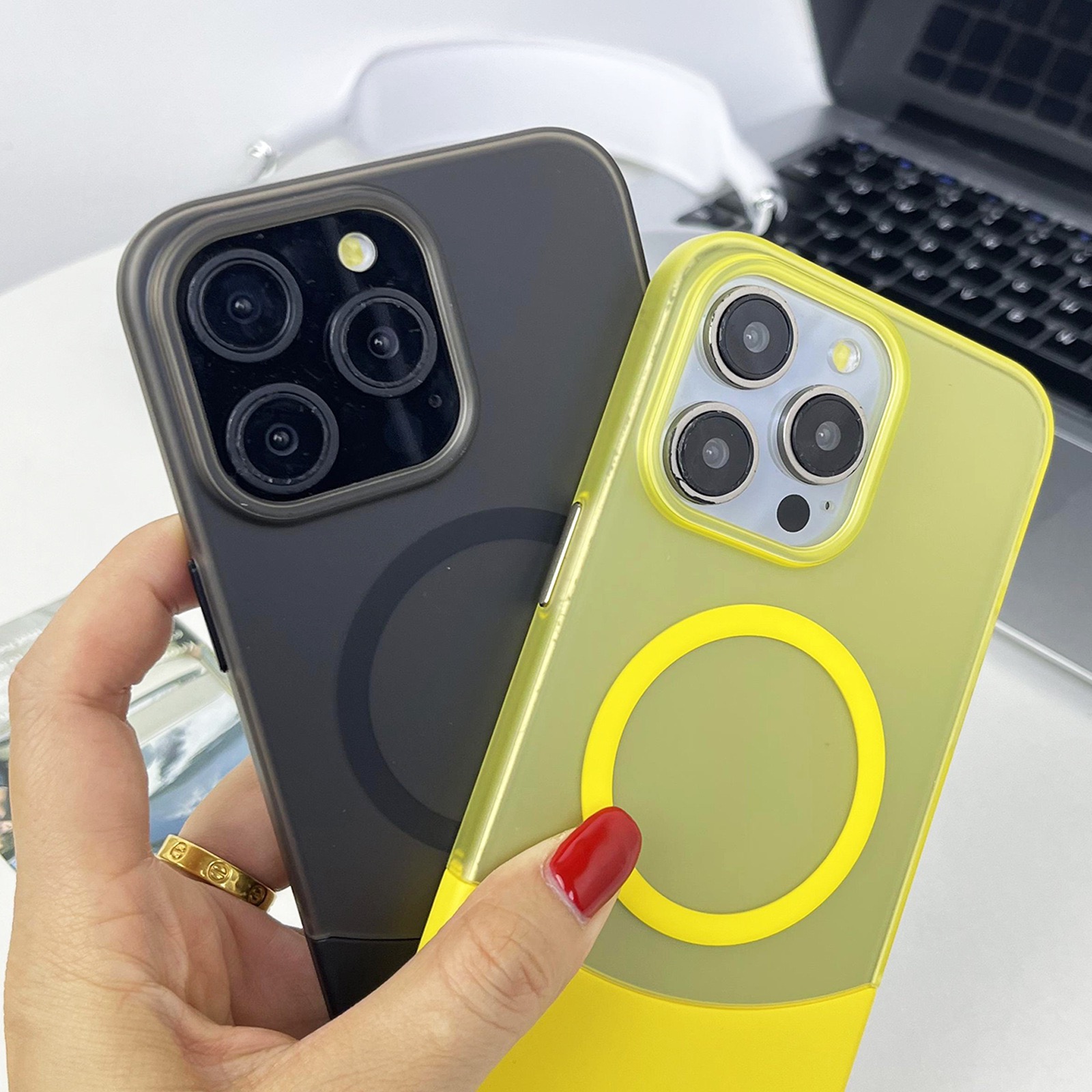 Frosted 2-in-1 Spliced Magnetic Phone Case