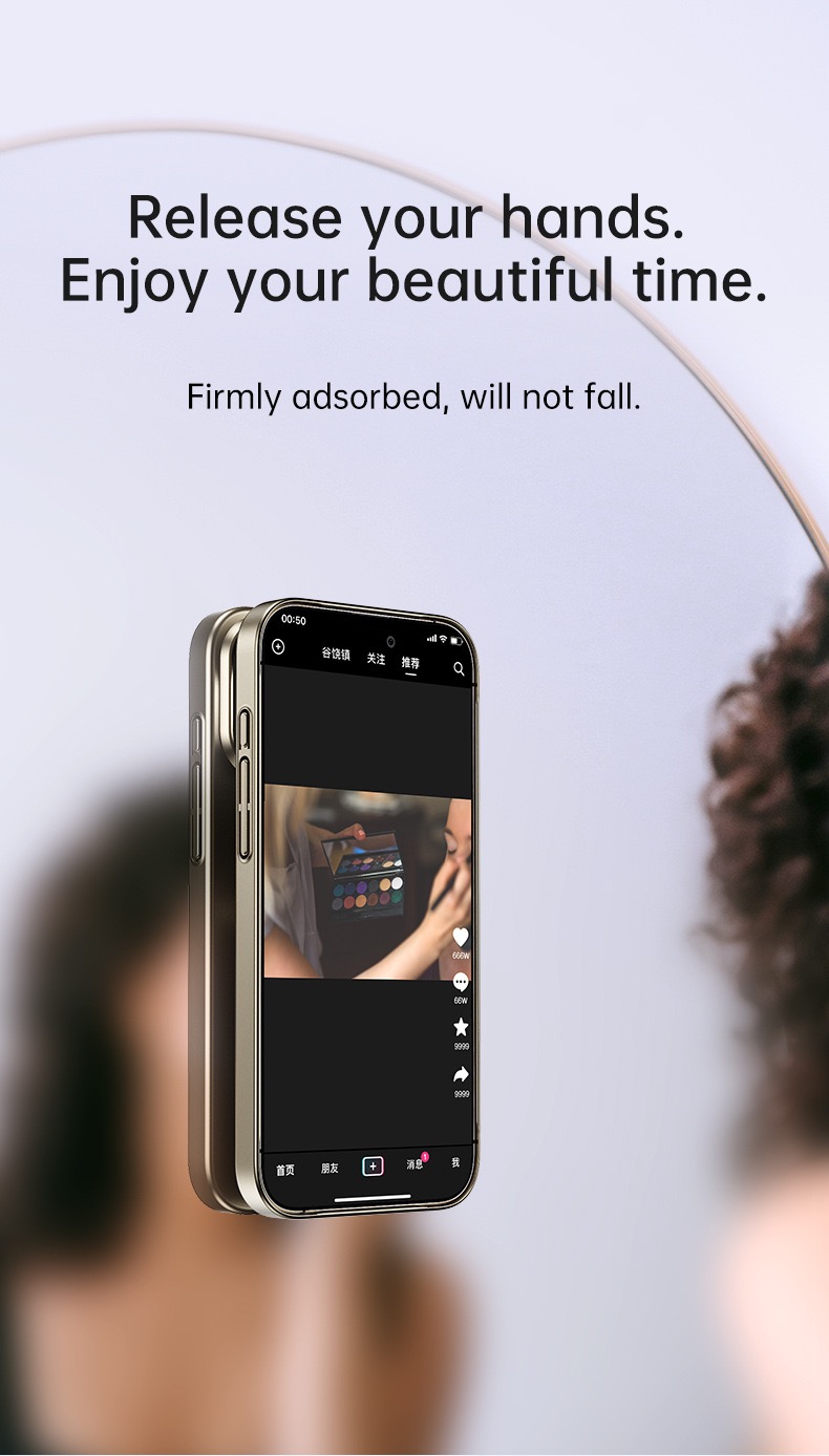 Large window lens protection suction cup magnetic stand phone case