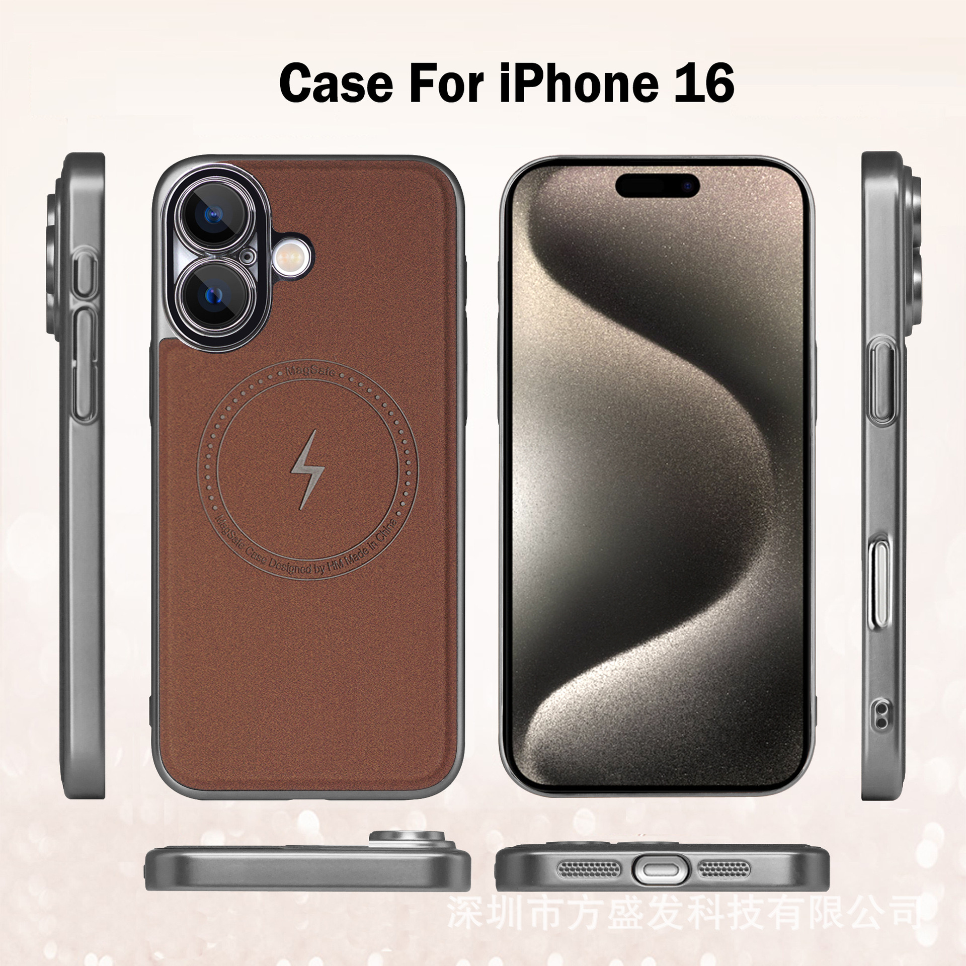 Premium Lightning Leather Magnetic Phone Case