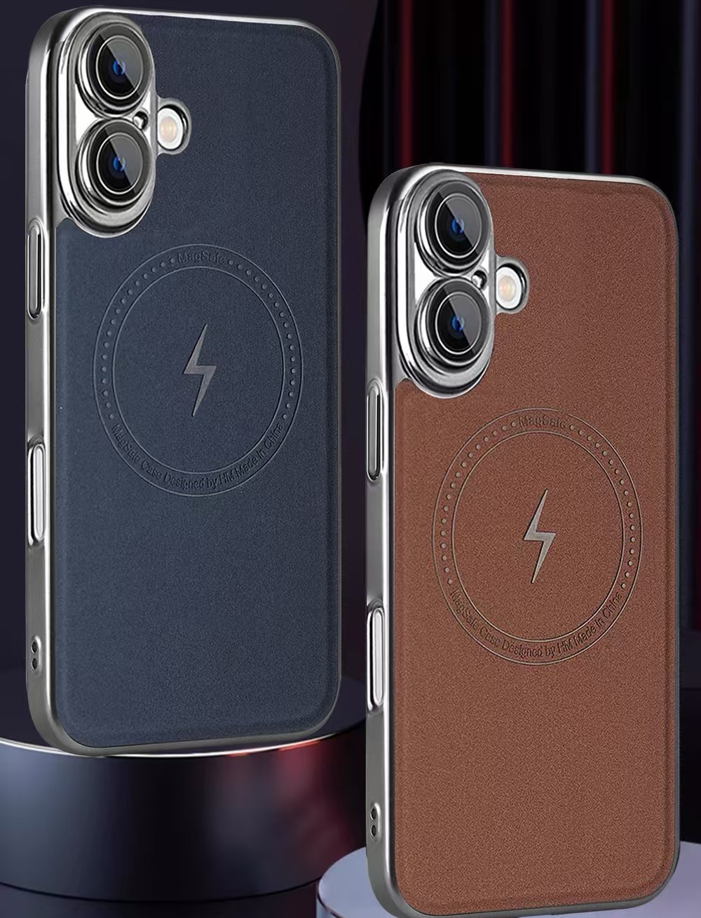 Premium Lightning Leather Magnetic Phone Case