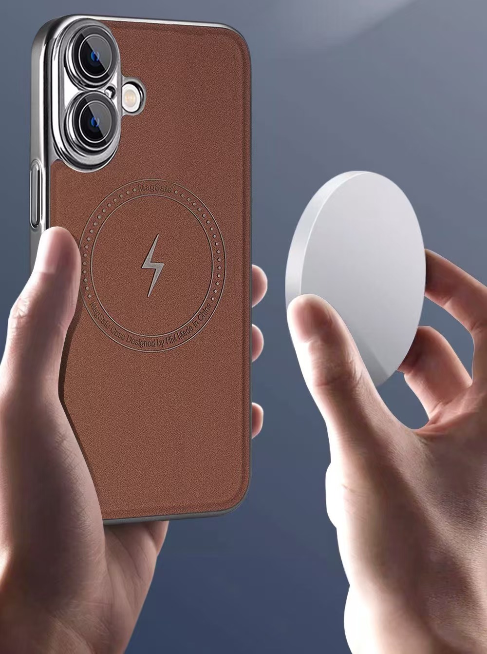 Premium Lightning Leather Magnetic Phone Case