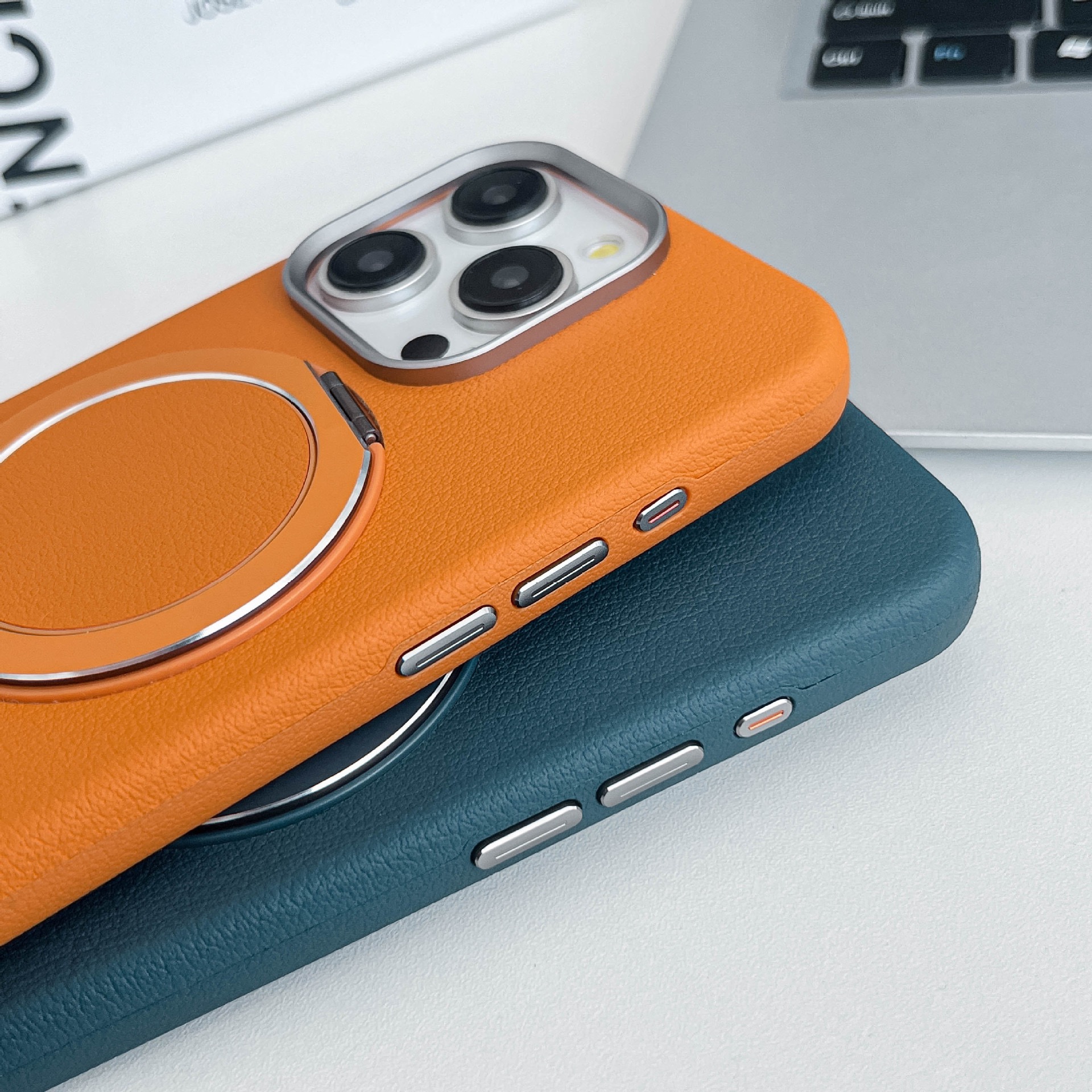 Rotating Stand Magnetic Leather Phone Case