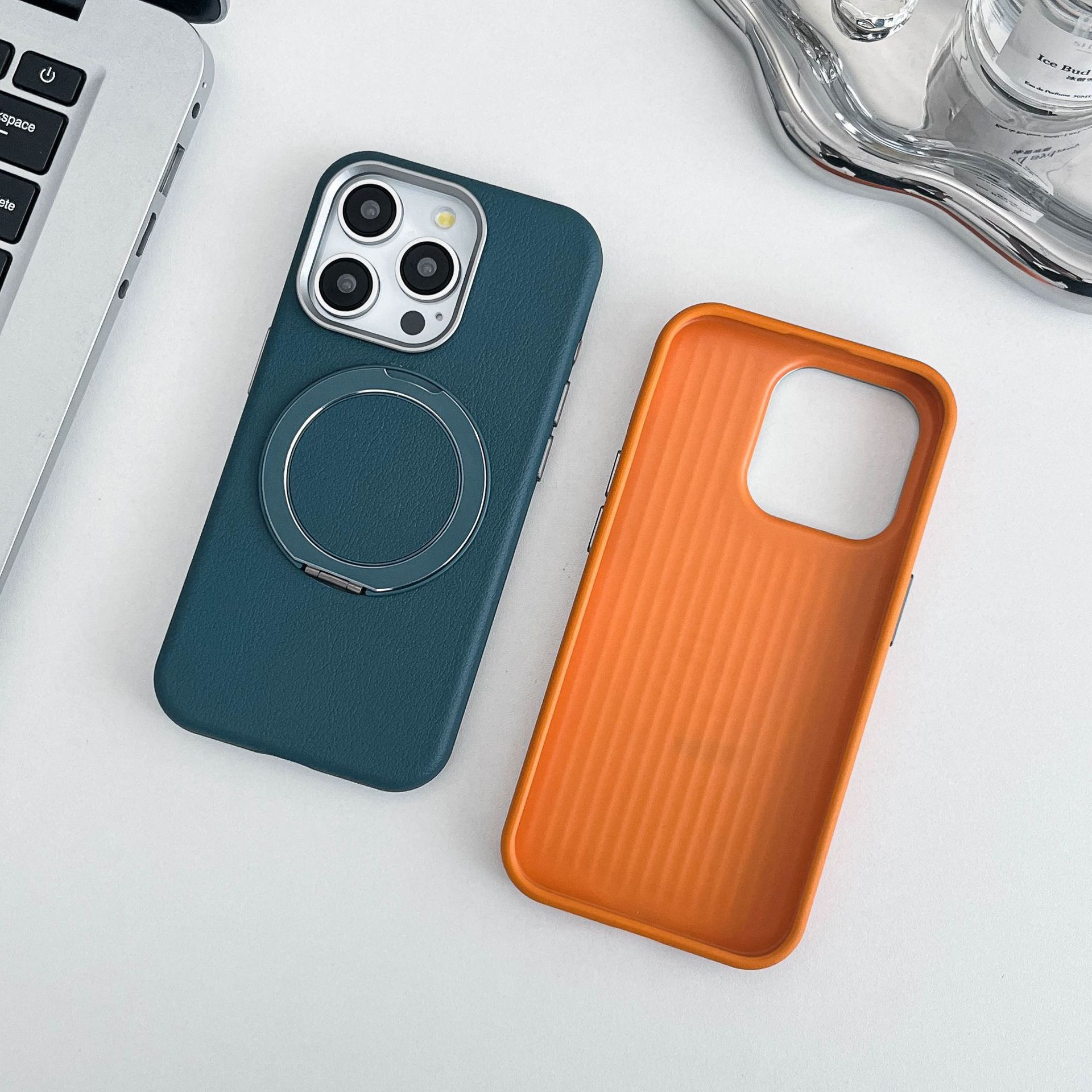 Rotating Stand Magnetic Leather Phone Case