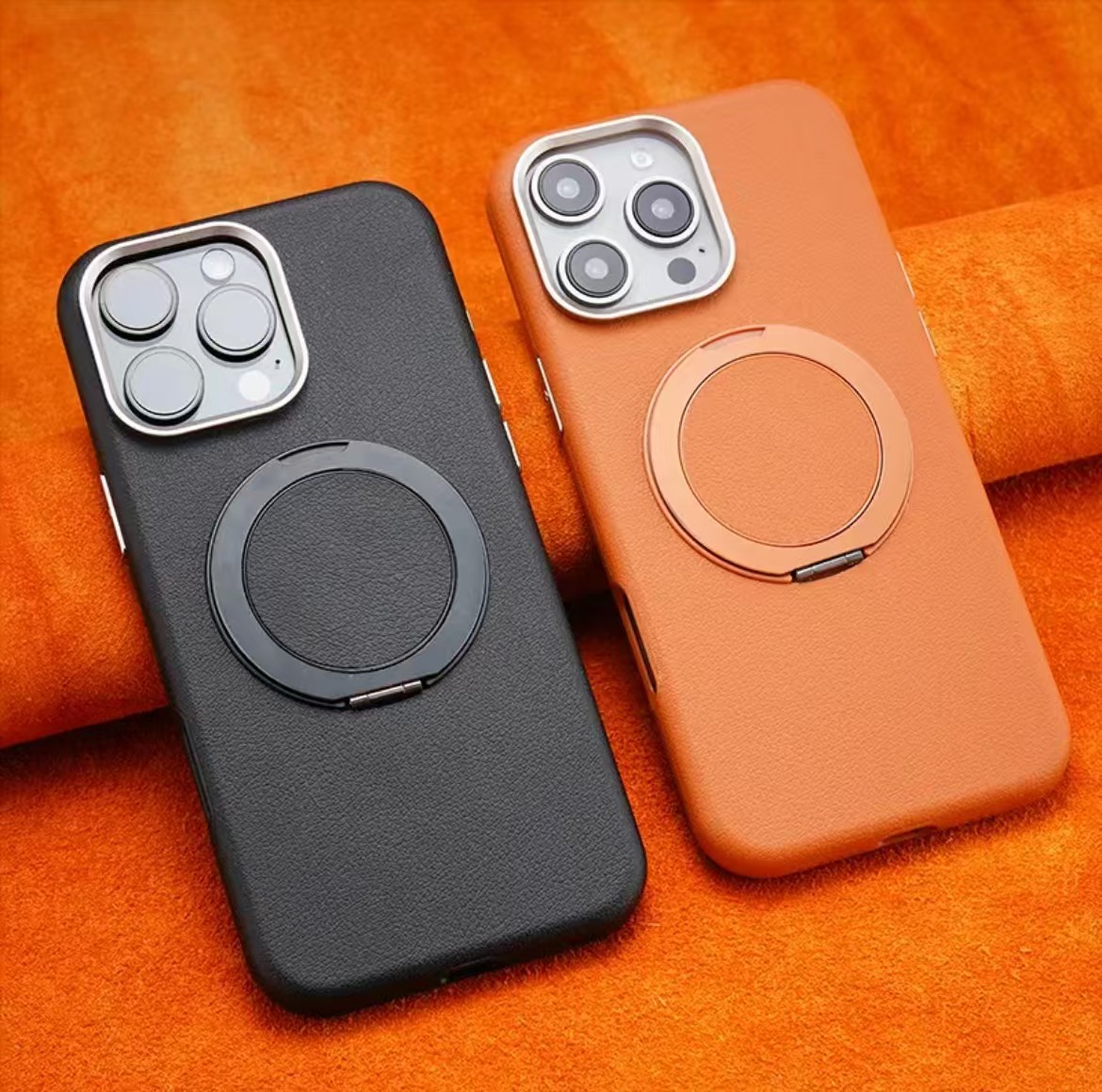 Rotating Stand Magnetic Leather Phone Case