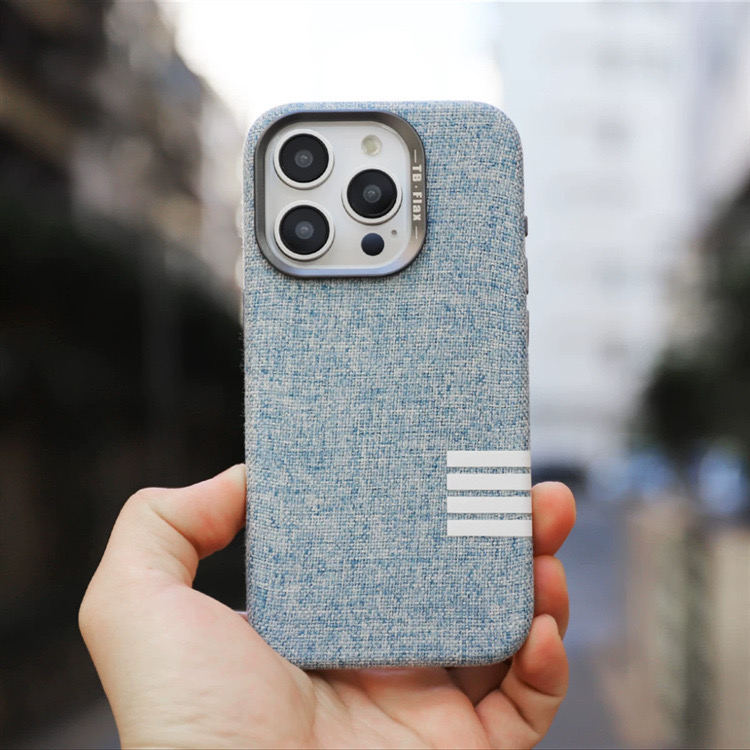 Retro Linen Fabric Non-slip Sweat-absorbent Magnetic Phone Case