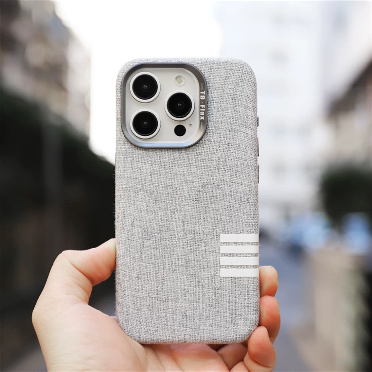 Retro Linen Fabric Non-slip Sweat-absorbent Magnetic Phone Case