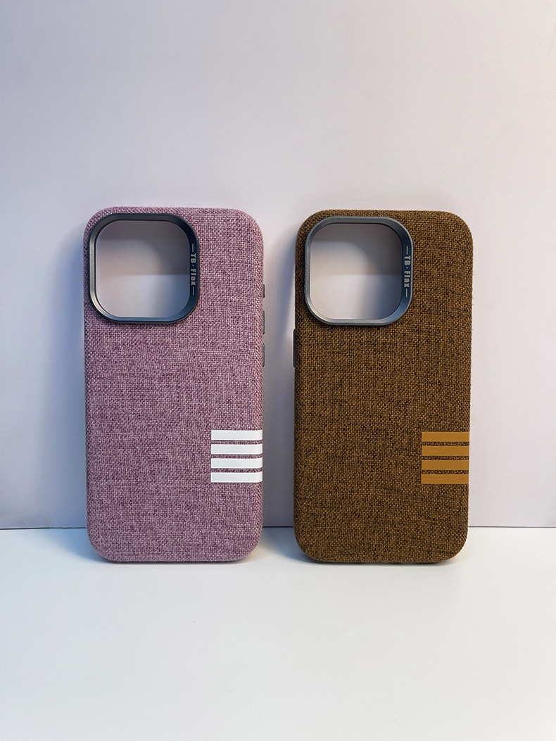 Retro Linen Fabric Non-slip Sweat-absorbent Magnetic Phone Case
