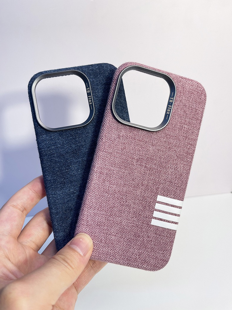 Retro Linen Fabric Non-slip Sweat-absorbent Magnetic Phone Case