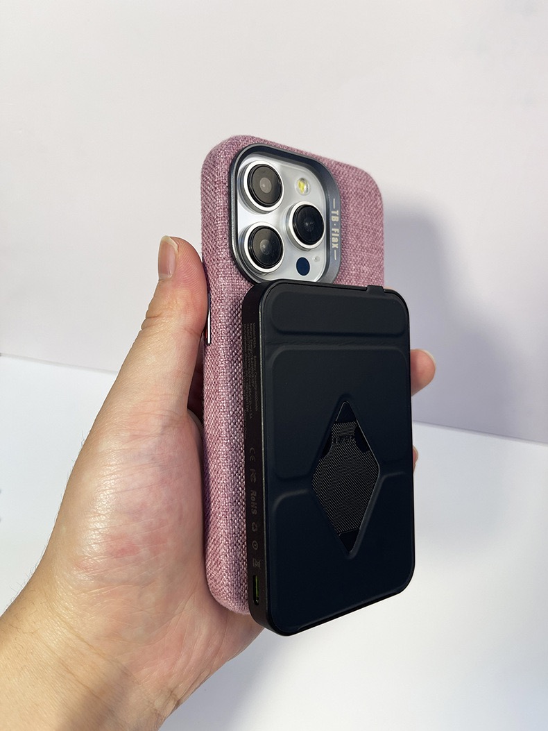 Retro Linen Fabric Non-slip Sweat-absorbent Magnetic Phone Case
