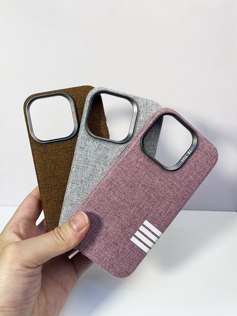 Retro Linen Fabric Non-slip Sweat-absorbent Magnetic Phone Case