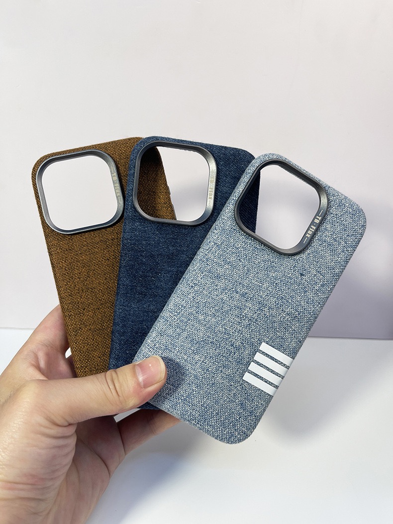Retro Linen Fabric Non-slip Sweat-absorbent Magnetic Phone Case
