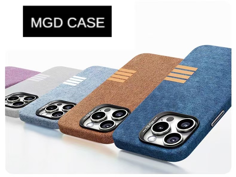 Retro Linen Fabric Non-slip Sweat-absorbent Magnetic Phone Case