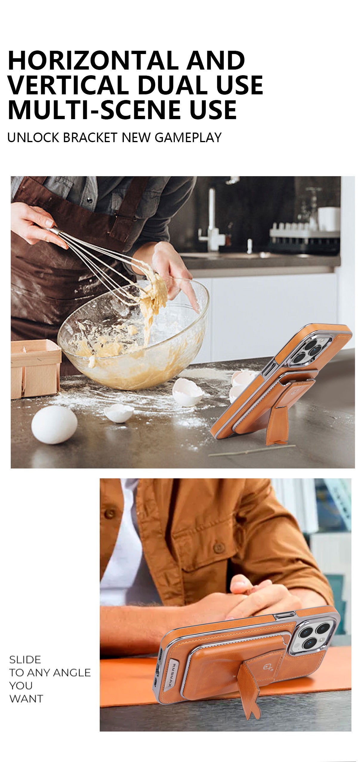 Leather Card Holder Magnetic Holder Phone Case