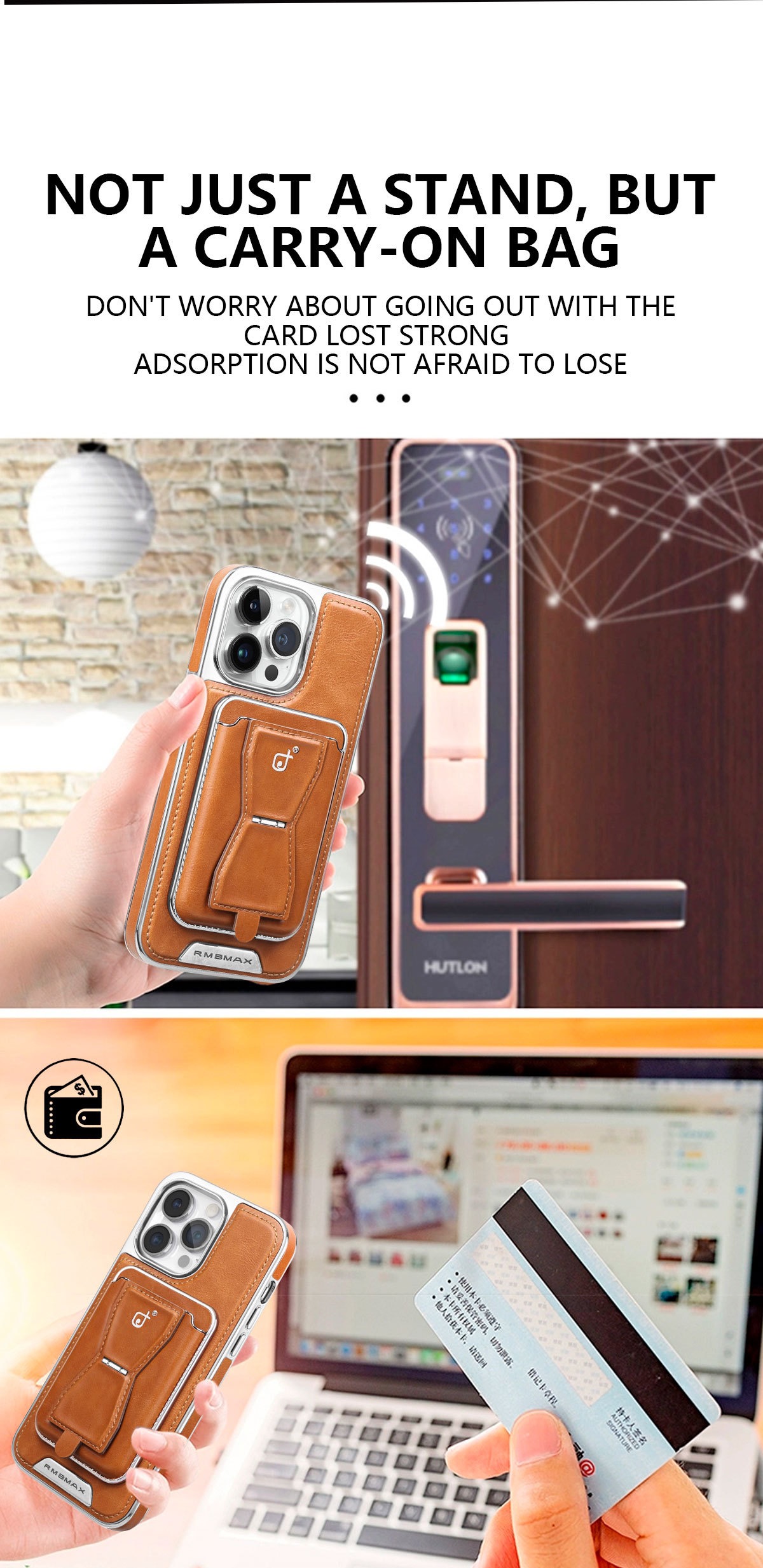 Leather Card Holder Magnetic Holder Phone Case