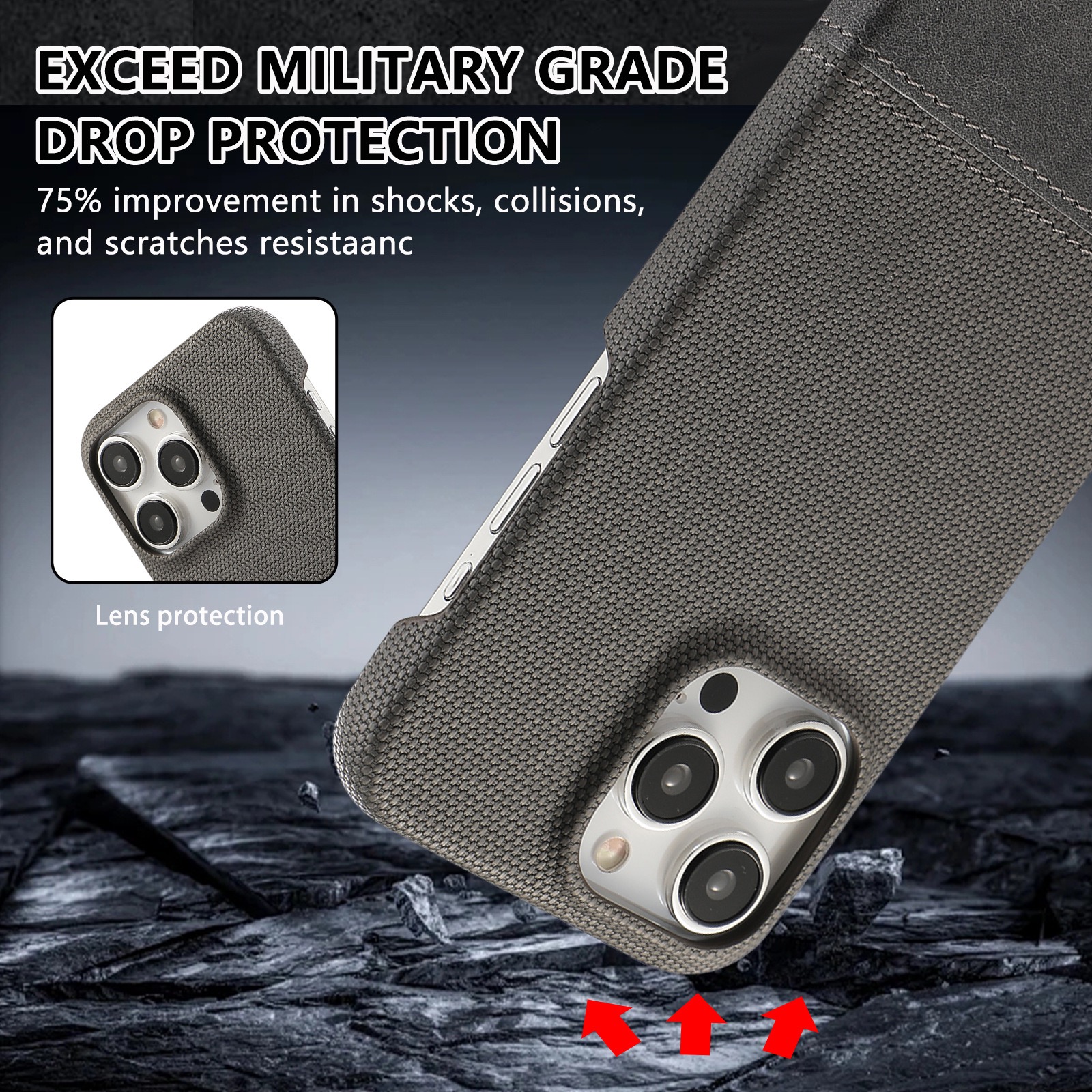 Leather Stitching Anti-slip Phone Case