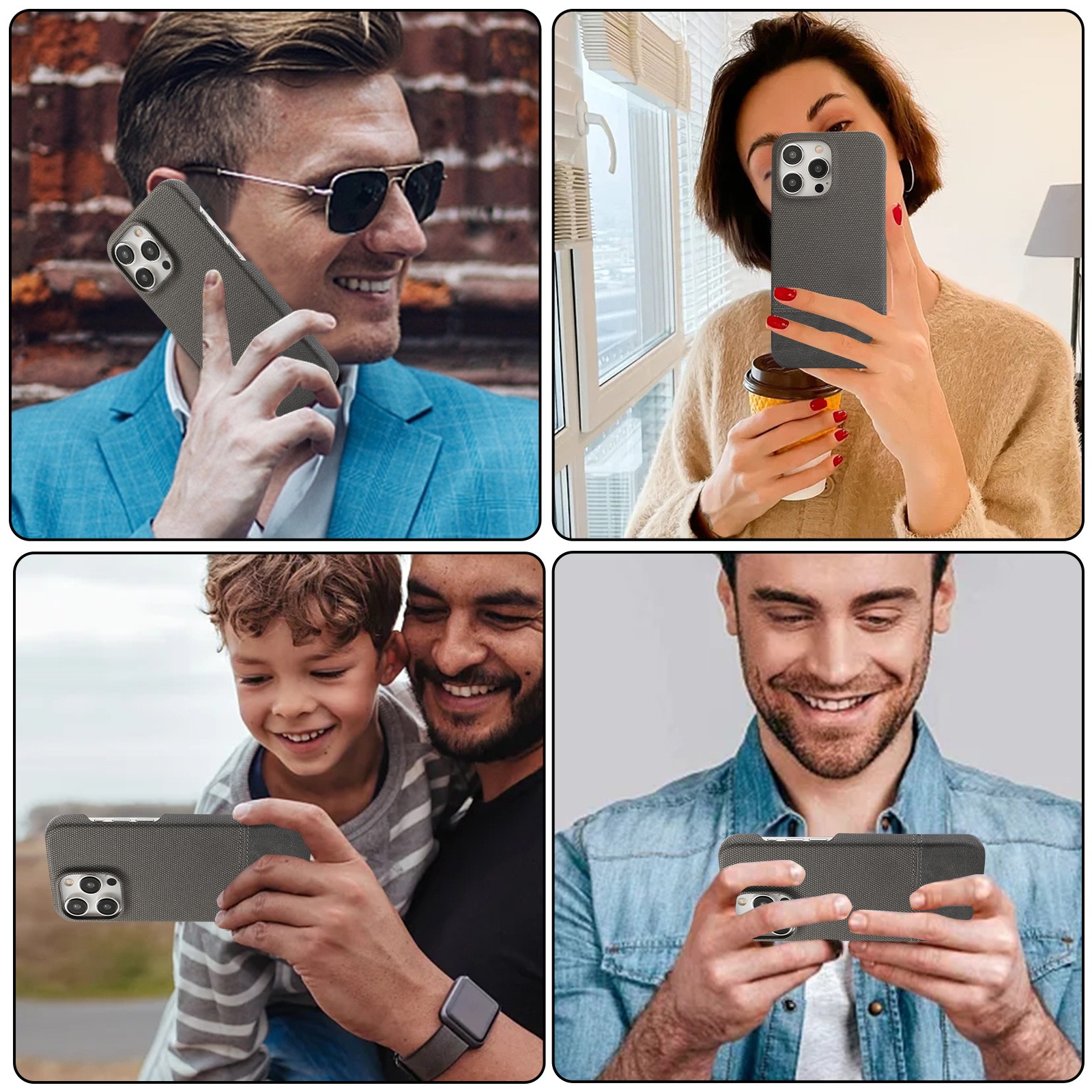 Leather Stitching Anti-slip Phone Case