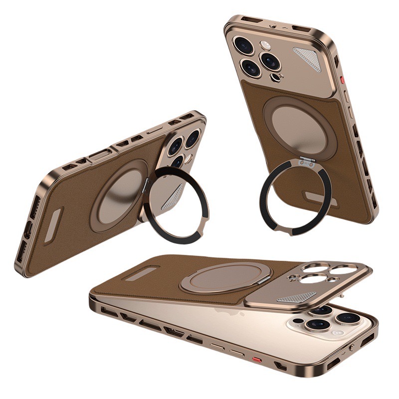 Metal Leather Buckle Magnetic Phone Case