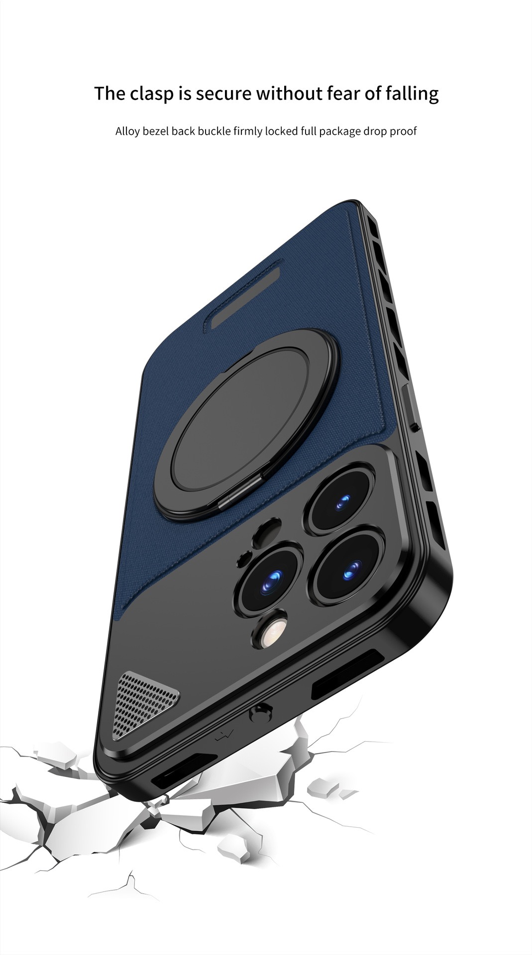 Metal Leather Buckle Magnetic Phone Case