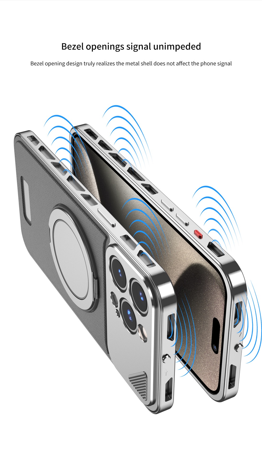 Metal Leather Buckle Magnetic Phone Case