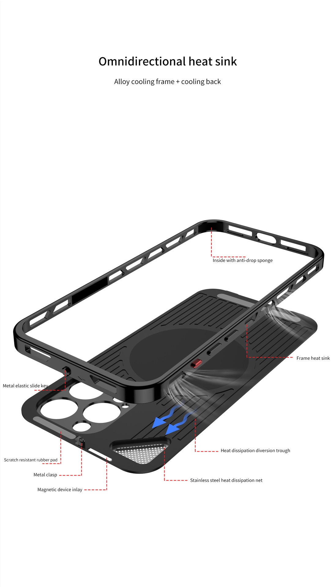 Metal Leather Buckle Magnetic Phone Case