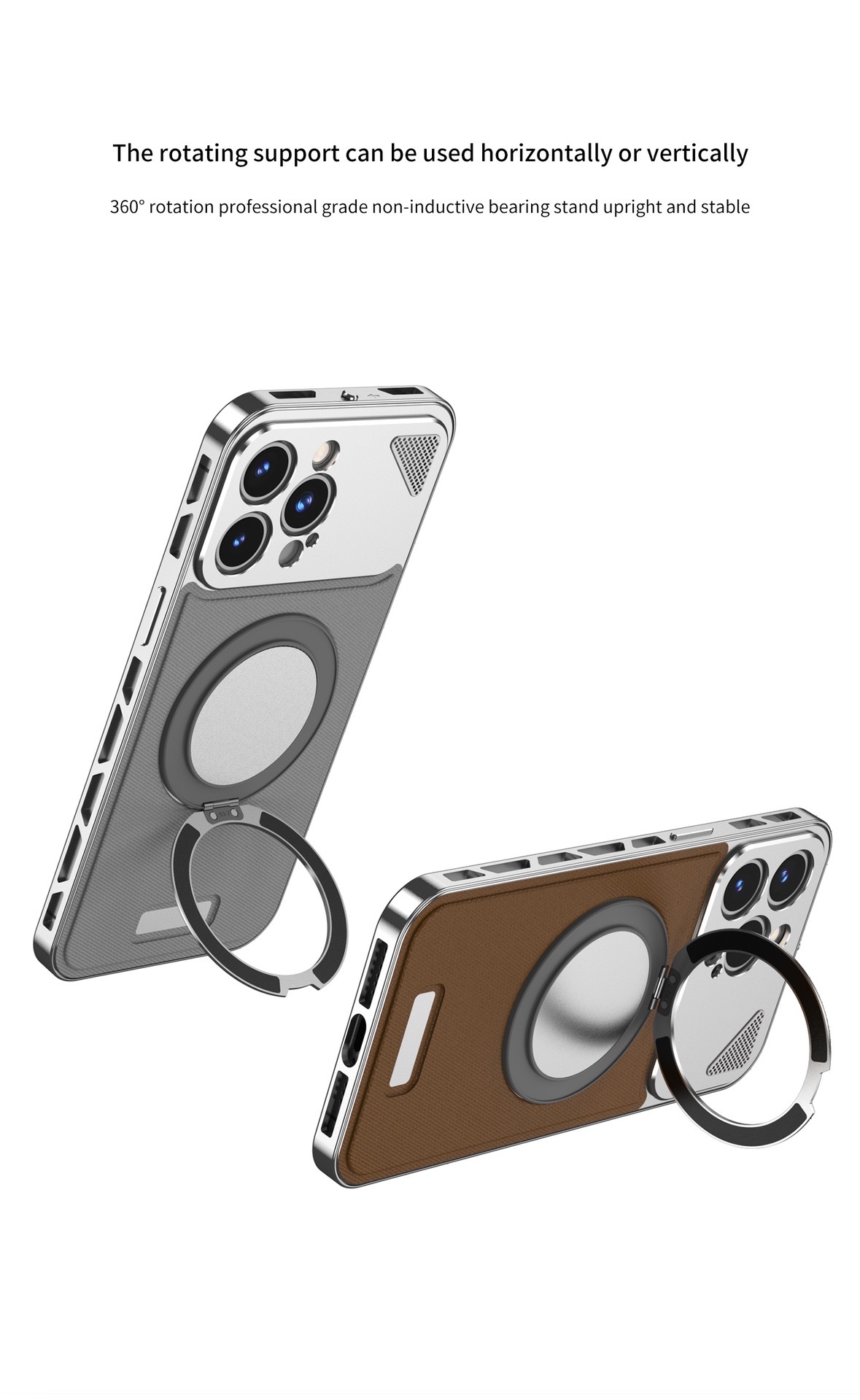 Metal Leather Buckle Magnetic Phone Case