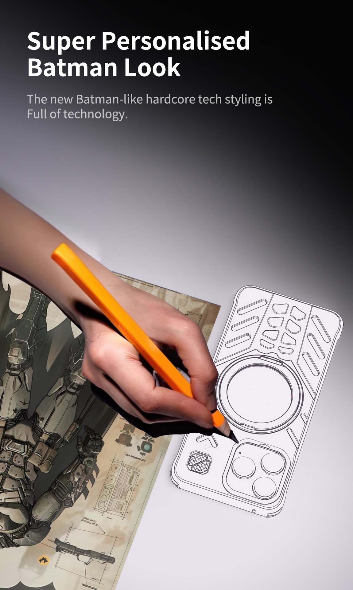 New Knight Series Metal Heat Dissipation Magnetic Phone Case