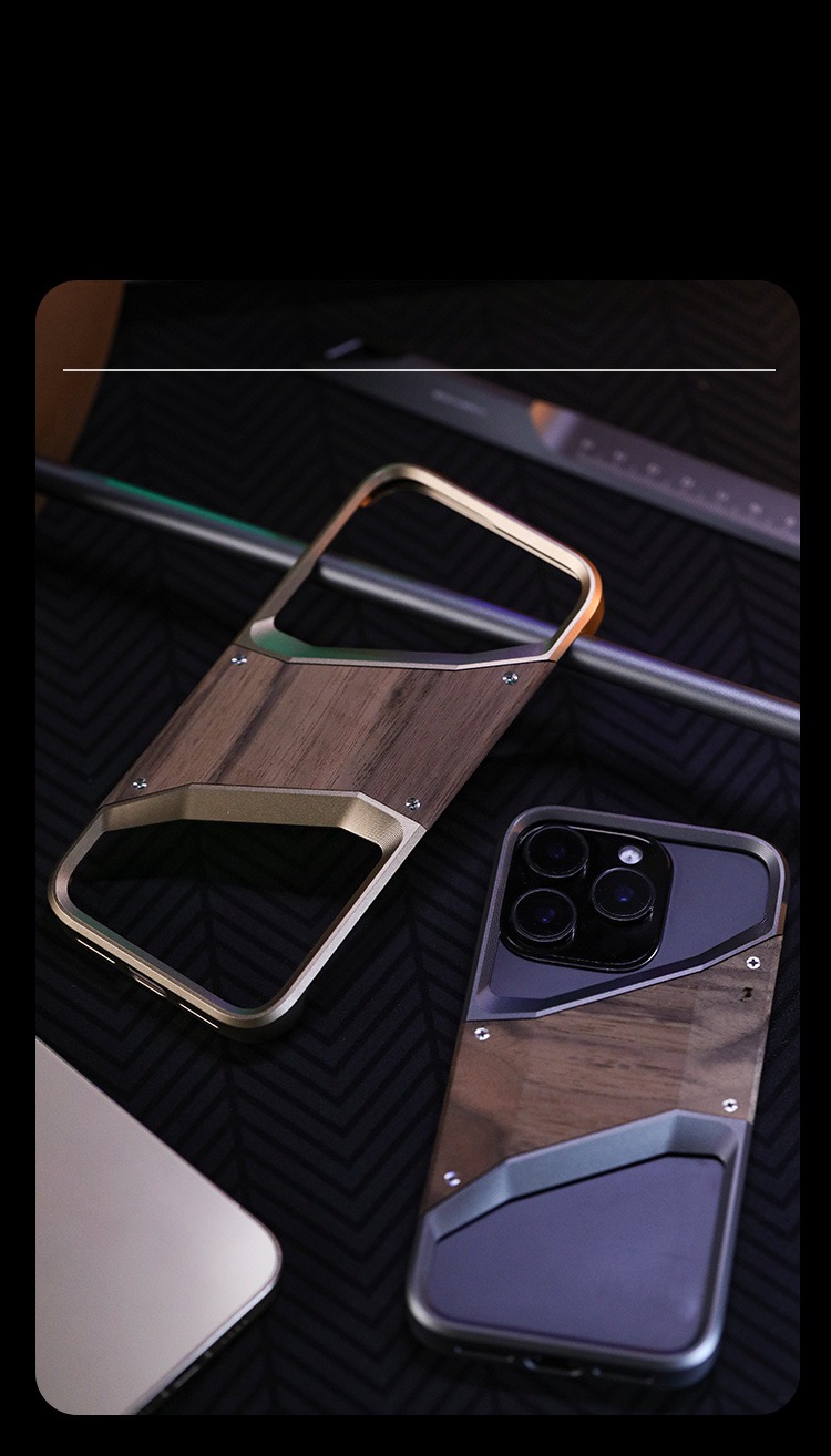 Original Wood Metal Heat Dissipation Phone Case