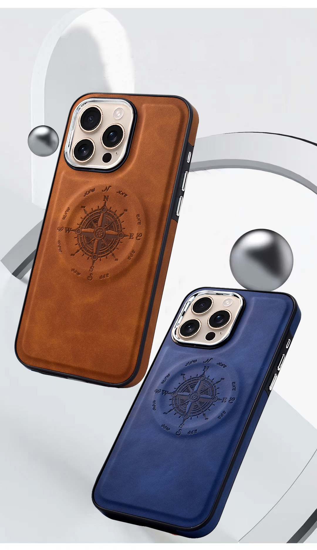 Leather Nautical Magnetic Anti-fall Phone Case